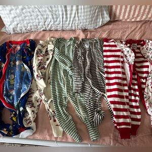 Hanna Anderson holiday and stripe Pajama Set